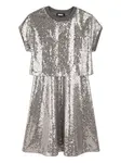 Платье с пайетками Dkny Kids, серый - фото