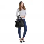 Шопер Cluty, натуральная кожа, производство Италия, черный - фото 3