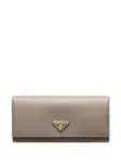 Кошелек с логотипом Prada, серый - фото