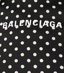Платье миди из крепа в горошек Balenciaga, черный - фото 4