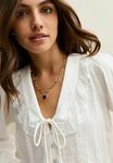 Блуза New Look LACE COLLAR LONG SLEEVE, White - фото 3