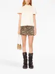 Юбка мини с тигровым принтом Rabanne, черный - фото 2