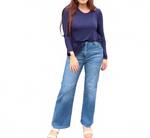 Кристи Прямые джинсы в синем RISEN - фото