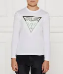 Лонгслив slim fit Guess, белый - фото