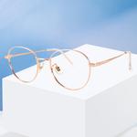 MUZU Унисекс овальные очковые оправы из сплава, Silver-tone C03 frame - фото 9