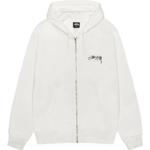 Модерн эйдж худи с молнией пигментной окраски Stussy, белый - фото 3