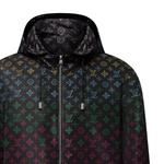 LOUIS VUITTON Монограмма Цветы Градиент Принт Ветровка, Black - фото 7