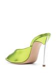 Casadei мюли с эффектом металлик, зеленый - фото 3