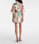 LRNCE Michelle платье-рубашка из льна с принтом Alémais, Multi - фото 3