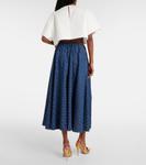 Юбка миди из денима Toile Iconographe Valentino, Medium Blue Denim - фото 3