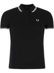 Fred Perry рубашка поло с вышитым логотипом, черный - фото