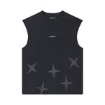 Топ PURPLE BRAND Embroidered Star Tank Top, Black - фото