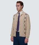 Шелковый жаккардовый галстук gg Gucci, мультиколор - фото 2