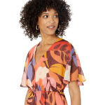 Платье Donna Morgan Floral Mini Dress, цвет Deep Wine/Mineral Yellow - фото 2