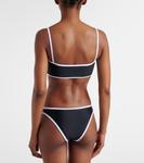 Полосатый топ бикини Jade Swim, Black / White - фото 3