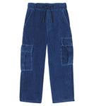 Брюки-карго из хлопкового вельвета Salem Cozmo, темно-синий - фото