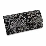 Вечерняя сумка Steuer "Черный бархат с орнаментом из пайеток", черный - фото