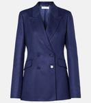 Шелковый блейзер Стефани Gabriela Hearst, темно-синий - фото