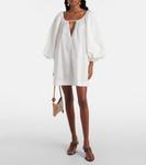 Хлопковое мини-платье Adriana Degreas, белый - фото 2