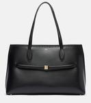 Большая кожаная сумка-тоут Lounge Toteme, черный - фото