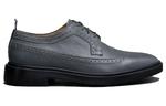 Туфли Almond-toe Leather Brogues THOM BROWNE, серый - фото 3