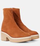 Ботильоны Albane из замши на платформе Clergerie, Wood - фото