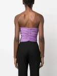 Укороченный топ с люрексом Amen, фиолетовый - фото 4