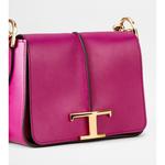 Сумка через плечо T Timeless из кожи Mini TOD's, розовый - фото 4