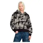 Худи G-Star Sprayed Letters Loose, черный - фото