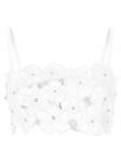Dolce & Gabbana топ-бралетт со стразами, белый - фото