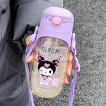 Пластиковые стаканы для воды Sanrio, Kuromi (Includes Cleaning Tools + Hello Kitty Sticker + Gift Bag) - фото 5