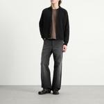 Кардиган в рубчик Auralee, черный - фото 4