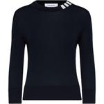 Футболка-поло с четырьмя полосами THOM BROWNE, синий - фото 3