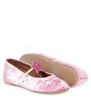 Бархатные балетки с аппликацией PèPè, Fragola - фото 5