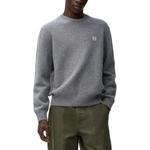 Свитер с вышитым логотипом LOEWE, серый - фото 4