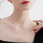 MCK Серебряное ожерелье с имитацией жемчуга 925 пробы - фото 10