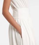 Хлопковое джерси миди-платье Toteme, Off-White - фото 5