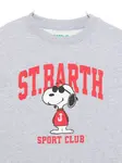Свитшот с принтом X Peanuts Mc2 Saint Barth Kids, серый - фото 3