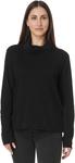 Топ Mod-o-doc Long Sleeve Draped Turtle Neck Top, черный - фото