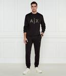 Лонгслив мужской Armani Exchange с золотым логотипом, черный - фото 2