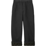 Хлопковые брюки carpenter Burberry, черный - фото 2