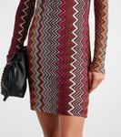Платье-рубашка с зигзагом Missoni, Multi Black Pink White Rust - фото 5