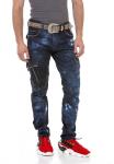 Джинсы с ярким эффектом CIPO & BAXX, синий - фото 3