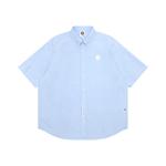 Рубашка *A Bathing APE с логотипом Moonface Aape, синий - фото