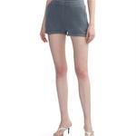 Шорты мини с логотипом Alexander Wang, серый - фото 5