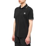 Рубашка поло patch polo shirt 'black' Stone Island, черный - фото 3