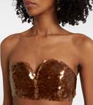 Бюстгальтер-топ с пайетками Blazé Milano, Nude - фото 5