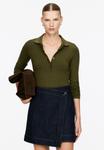Топ ARKET WIDE, Khaki Green/Khaki - фото