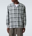 Рубашка из шелка и льна в клетку A.Presse, Check - фото 3