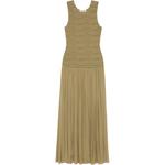 Креповое платье макси без рукавов JIL SANDER, хаки - фото